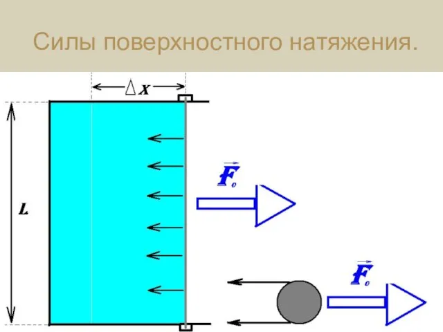 Силы поверхностного натяжения.