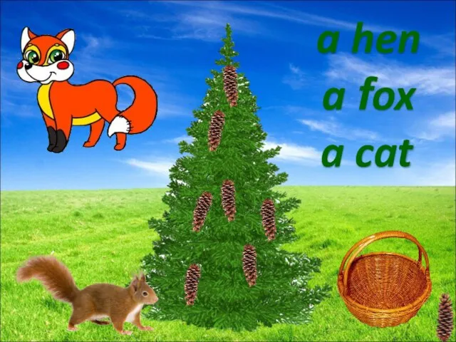 a hen a fox a cat