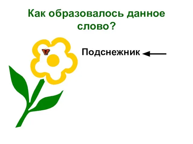 Как образовалось данное слово? Подснежник