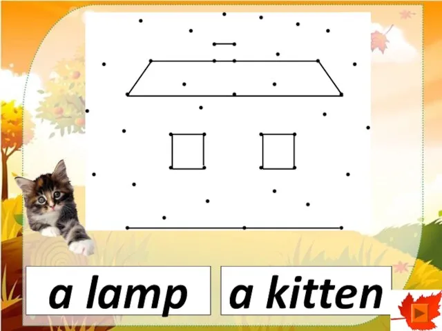 a kitten a lamp