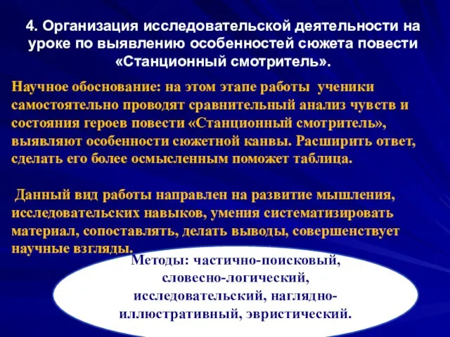 Научное обоснование: на этом этапе работы ученики самостоятельно проводят сравнительный анализ чувств