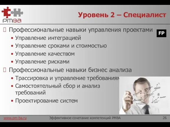 Уровень 2 – Специалист Профессиональные навыки управления проектами Управление интеграцией Управление сроками