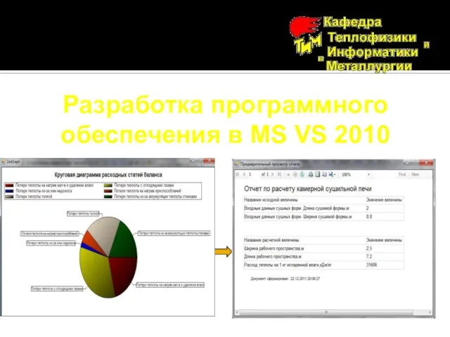 Разработка программного обеспечения в MS VS 2010