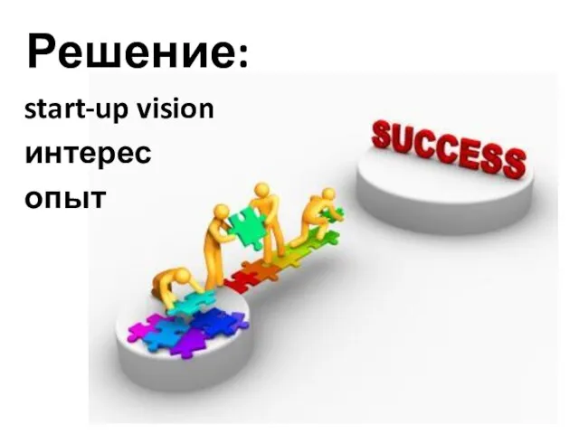 Решение: start-up vision интерес опыт