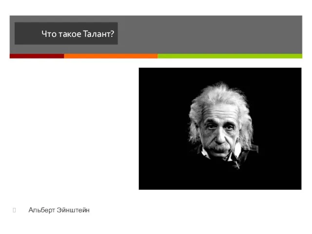 Что такое Талант? Альберт Эйнштейн