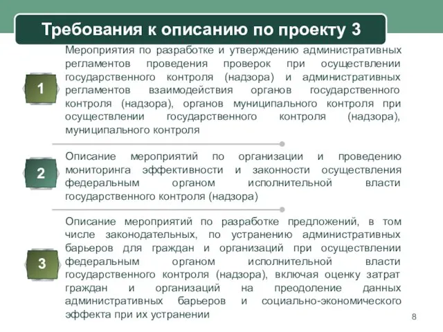 Требования к описанию по проекту 3 1 2 Мероприятия по разработке и