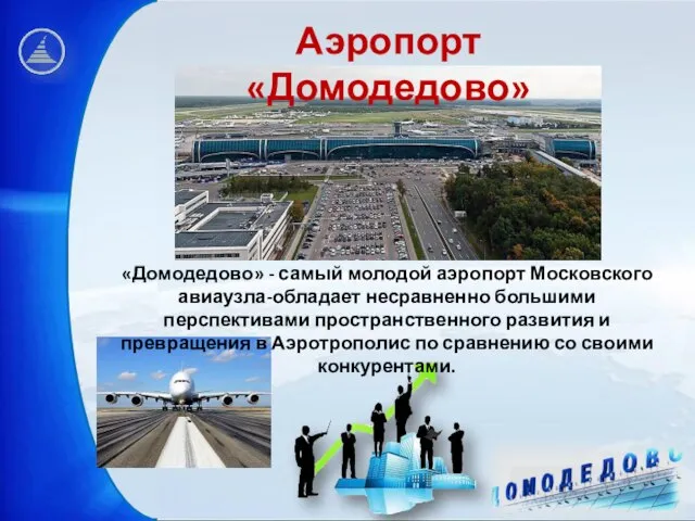 Аэропорт «Домодедово» «Домодедово» - самый молодой аэропорт Московского авиаузла-обладает несравненно большими перспективами