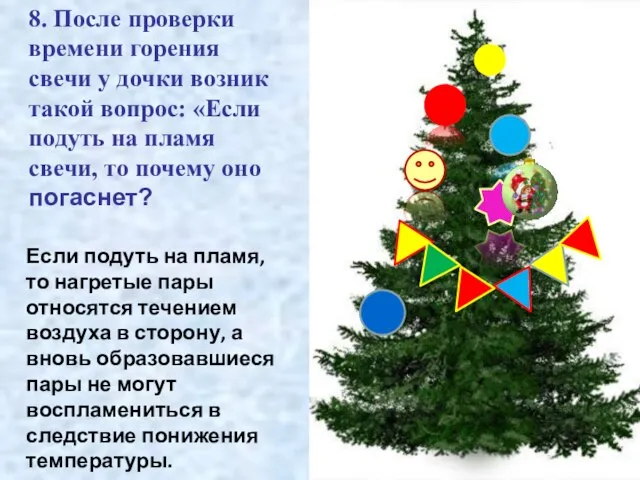 Если подуть на пламя, то нагретые пары относятся течением воздуха в сторону,