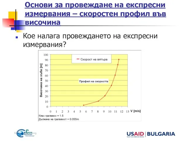 Основи за провеждане на експресни измервания – скоростен профил във височина Кое