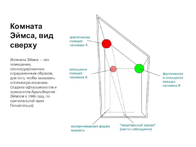 Комната Эймса, вид сверху (Комната Эймса — это помещение, сконструированное определенным образом,