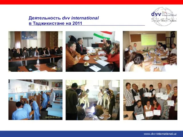 www.dvv-international.uz Деятельность dvv international в Таджикистане на 2011