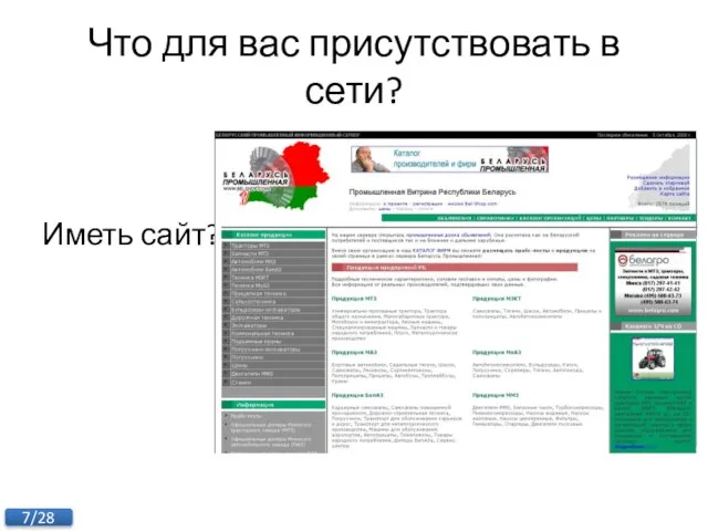 Что для вас присутствовать в сети? Иметь сайт?