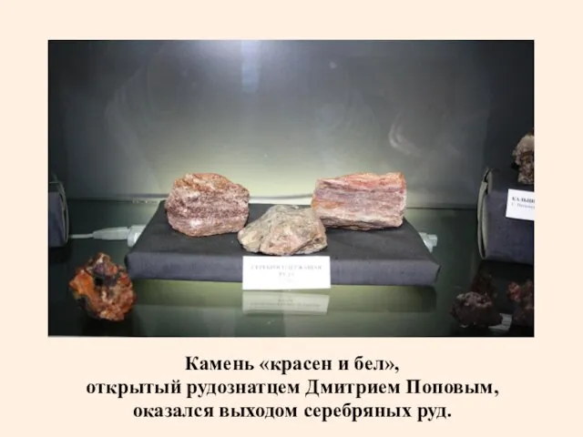 Камень «красен и бел», открытый рудознатцем Дмитрием Поповым, оказался выходом серебряных руд.