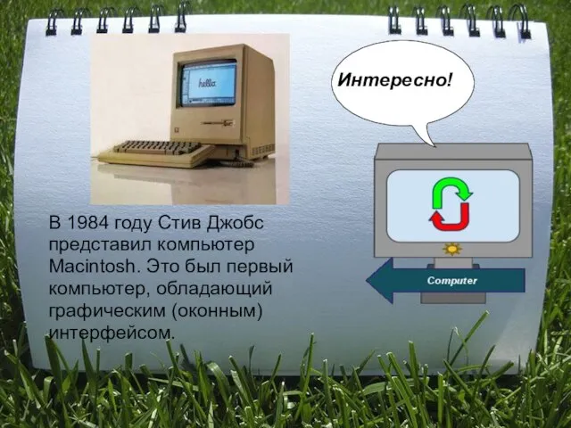 Интересно! В 1984 году Стив Джобс представил компьютер Macintosh. Это был первый