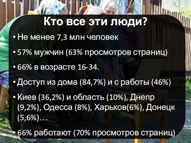 Кто все эти люди? Не менее 7,3 млн человек 57% мужчин (63%