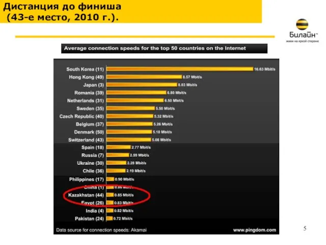 Дистанция до финиша (43-е место, 2010 г.).