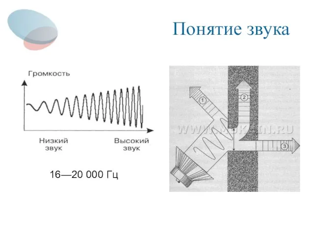 Понятие звука 16—20 000 Гц