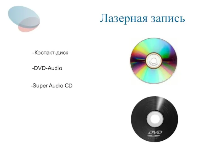 Лазерная запись -DVD-Audio -Super Audio CD -Коспакт-диск