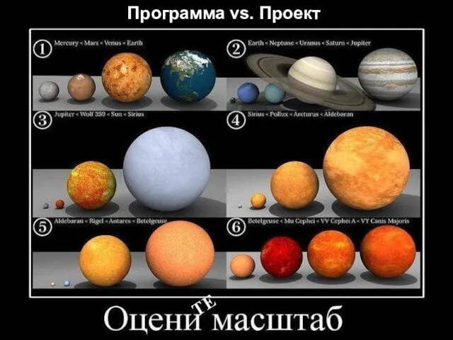 ТЕ Программа vs. Проект