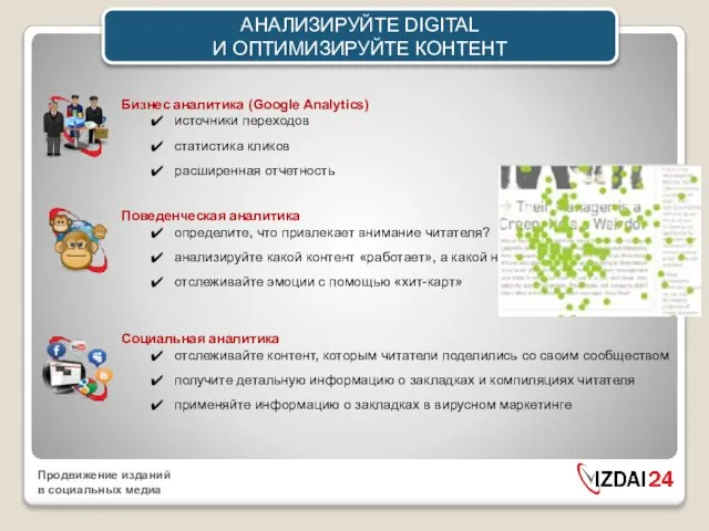 Поведенческая аналитика определите, что привлекает внимание читателя? анализируйте какой контент «работает», а