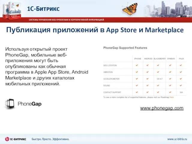 Публикация приложений в App Store и Marketplace Используя открытый проект PhoneGap, мобильные