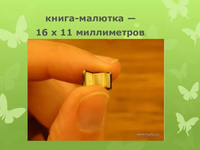 книга-малютка — 16 x 11 миллиметров,