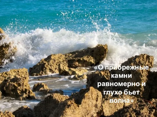 «О прибрежные камни равномерно и глухо бьет волна…» «О прибрежные камни равномерно и глухо бьет волна»