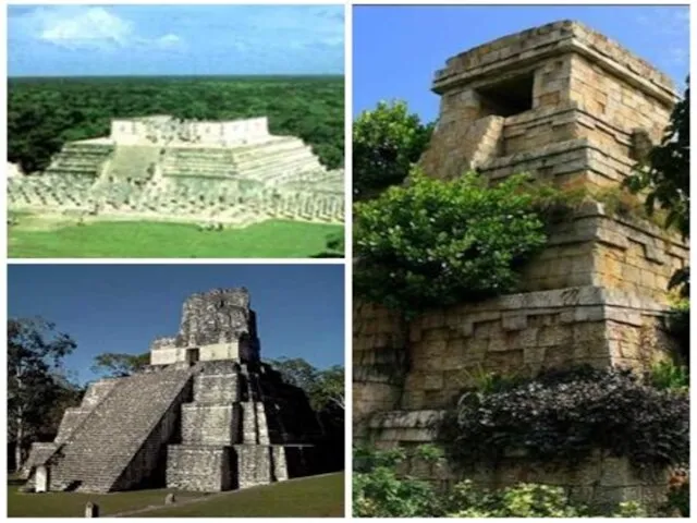 Ruins of over 100citiec the largest Tikal, Uxmal, Mayanpan were kept