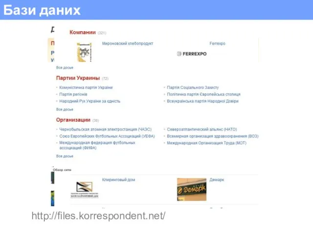 Бази даних http://files.korrespondent.net/