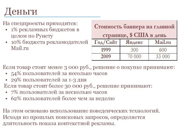 Деньги ____________________________ Если товар стоит менее 3 000 руб., решение о покупке