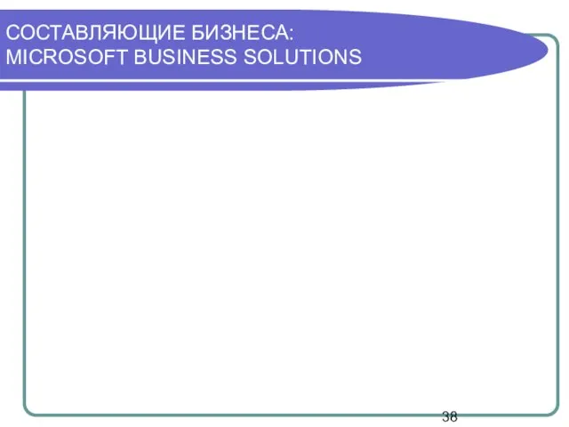 СОСТАВЛЯЮЩИЕ БИЗНЕСА: MICROSOFT BUSINESS SOLUTIONS