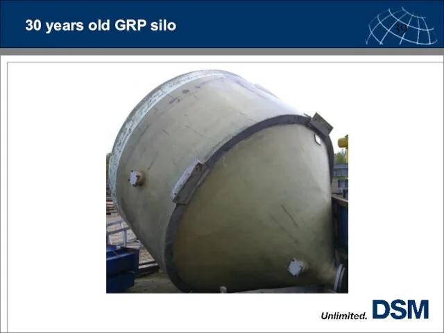 30 years old GRP silo