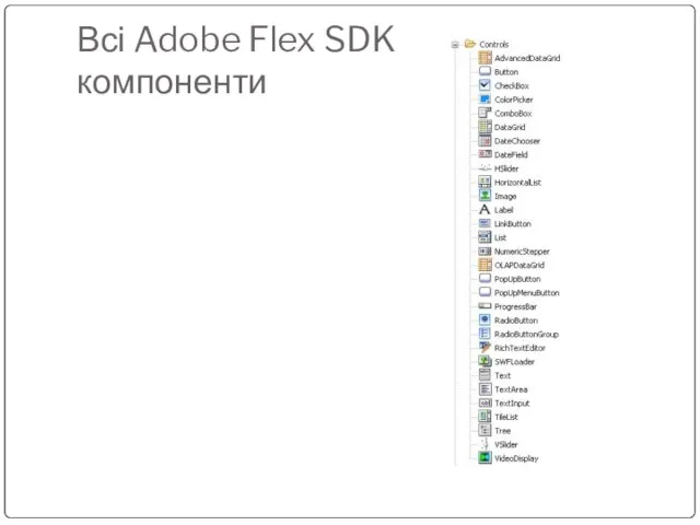 Всі Adobe Flex SDK компоненти