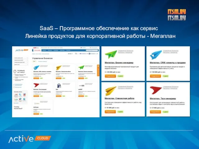 SaaS – Программное обеспечение как сервис Линейка продуктов для корпоративной работы - Мегаплан