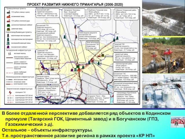 В более отдаленной перспективе добавляется ряд объектов в Кодинском промузле (Тагарский ГОК,