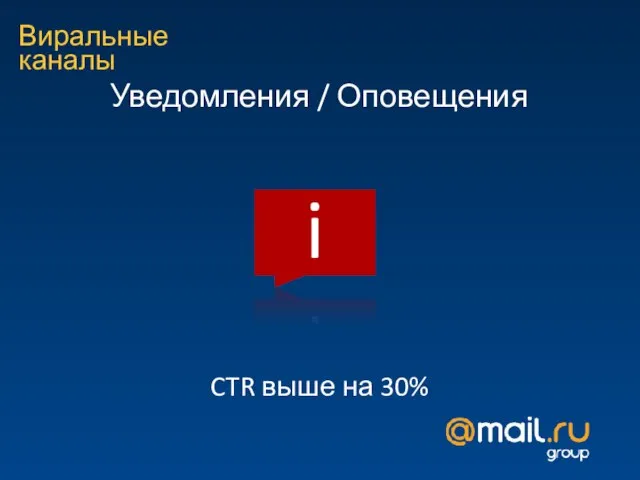 Уведомления / Оповещения Виральные каналы i CTR выше на 30%