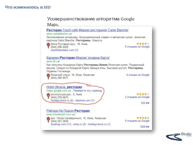 Что изменилось в SEO Усовершенствование алгоритма Google Maps.