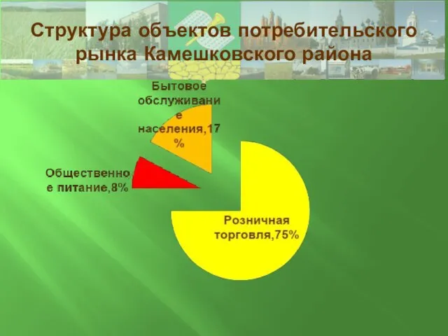 Структура объектов потребительского рынка Камешковского района