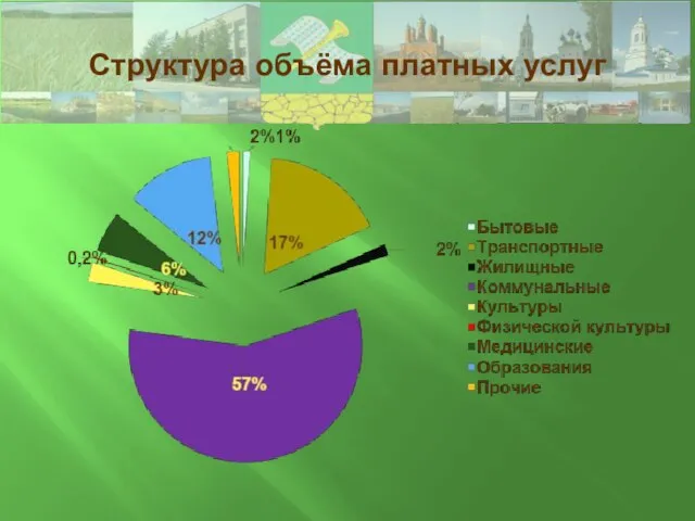 Структура объёма платных услуг