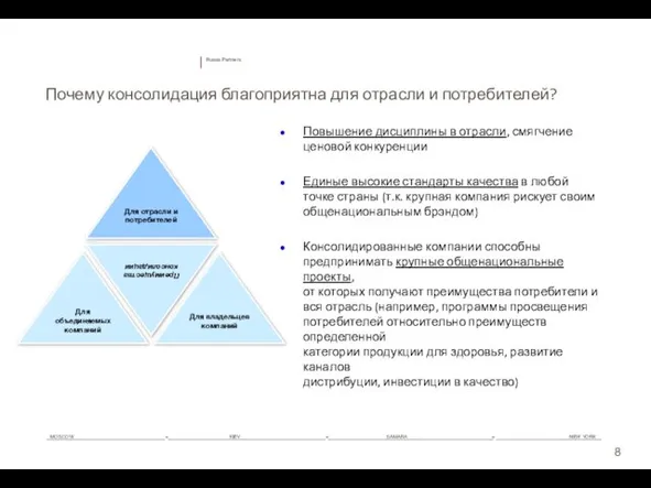 Почему консолидация благоприятна для отрасли и потребителей? Повышение дисциплины в отрасли, смягчение