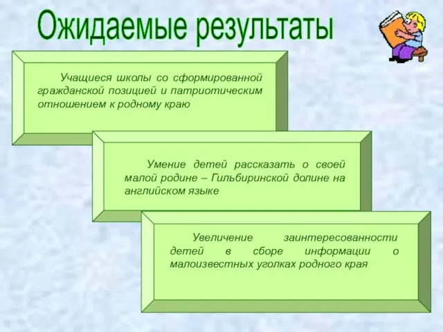 Ожидаемые результаты Учащиеся школы со сформированной гражданской позицией и патриотическим отношением к