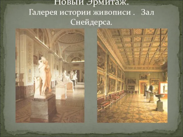 Новый Эрмитаж. Галерея истории живописи . Зал Снейдерса.