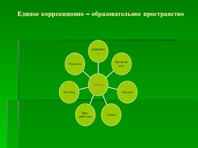 Единое коррекционно – образовательное пространство