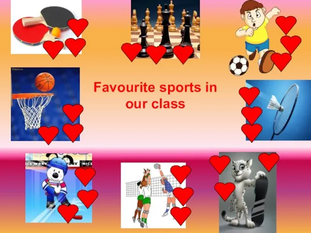 Favourite sports in our class
