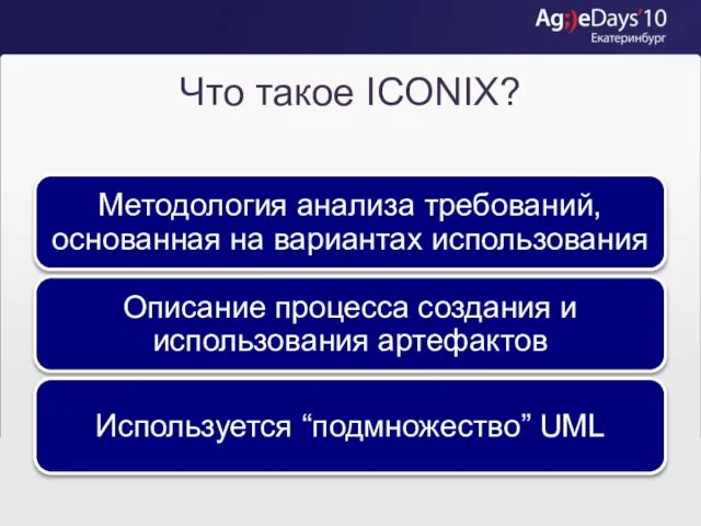 Что такое ICONIX?