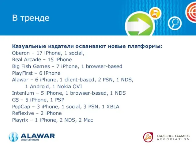 В тренде Казуальные издатели осваивают новые платформы: Oberon – 17 iPhone, 1