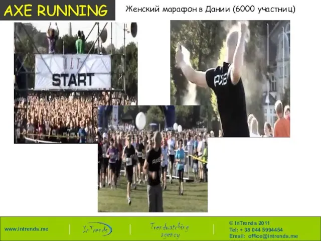 AXE RUNNING Женский марафон в Дании (6000 участниц)