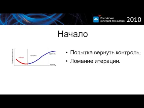 Начало Попытка вернуть контроль; Ломание итерации.