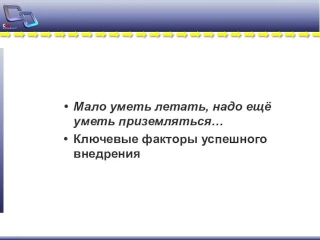 Мало уметь летать, надо ещё уметь приземляться… Ключевые факторы успешного внедрения