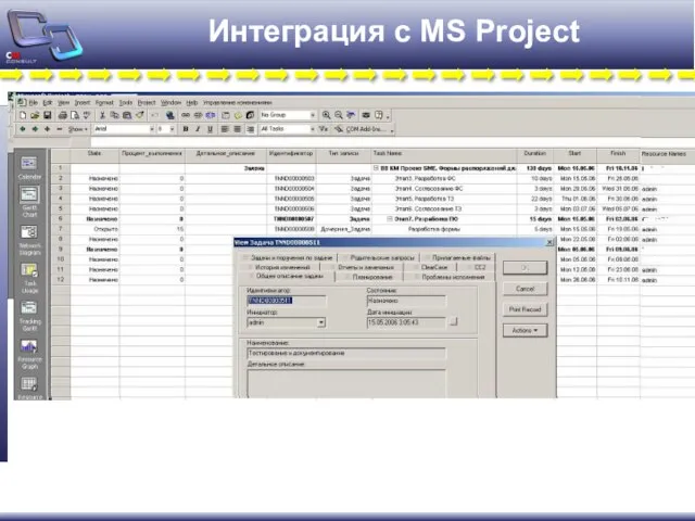 Интеграция с MS Project